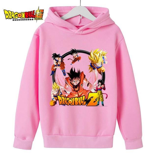 Baby Dragon Ball Z Hoodies 2025 Frühling Kinder Kleidung Kleinkind Mode Print Tops kinder O Neck Pullover Outwear Jungen 4-14 jahre 100 pink
