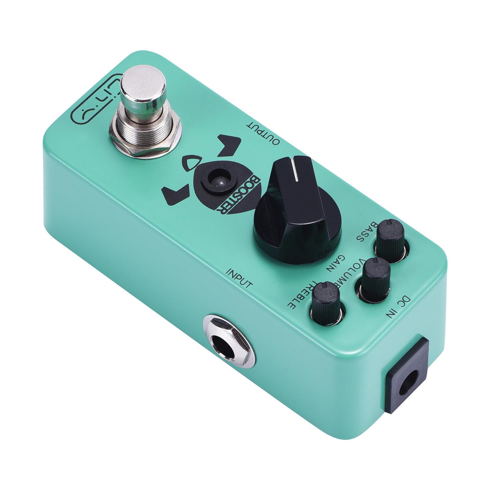 Lity Booster Gitarrenpedal, Mini-Booster, Effektpedal Pure Clean Mini Boost für E-Gitarre cyanblau