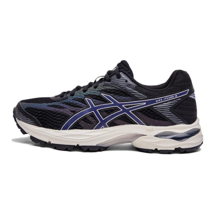 Asics Gel-Flux 4 Bequeme Langlebige Low-Top Kinder Laufschuhe Kinder Laufschuhe Schwarz Grau 1014A321-002 40