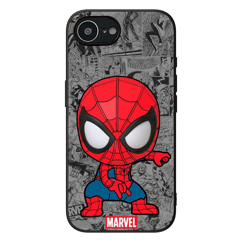 Spider-Man Marvel Spiderman Handyhülle für Apple iPhone 13 12 Mini XS 11 Pro Max 7 8 Plus + XR SE 2022 2020 SE3 Weiche Hülle iPhone(7Plus)(8Plus)