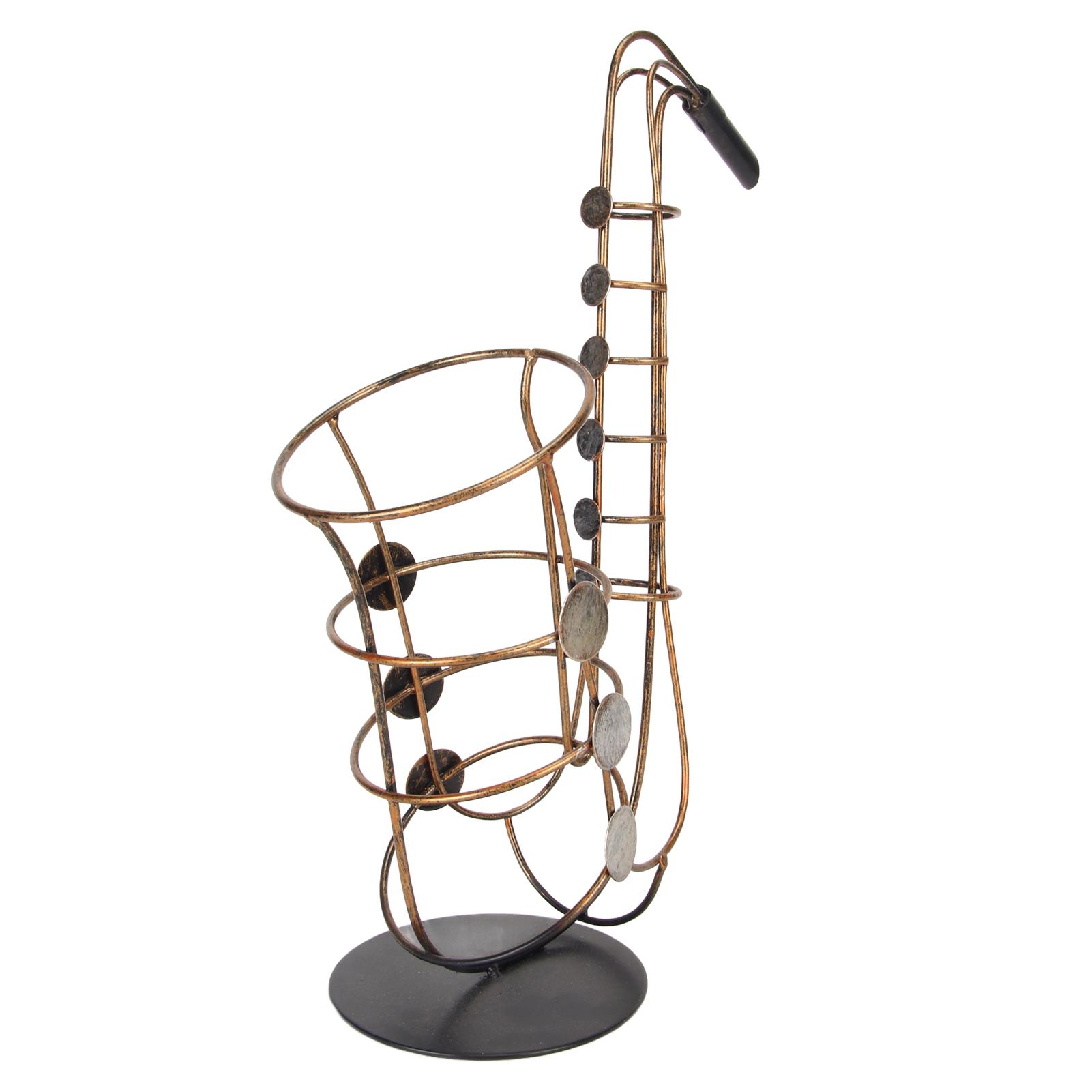 Saxophon Weinregal Metall Saxophon Weinflaschenhalter für Heiminterieur Küche Bar Dekorationen