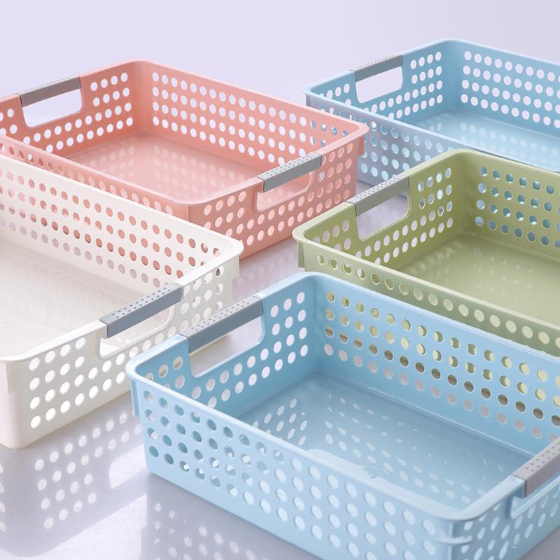 Faltbare Kunststoffbox, Kosmetik- und Kosmetik-Aufbewahrungskorb, Tischständer, Heimgebrauch, Aufbewahrungskorb für Kleidung und Lebensmittel, Aufbewahrungsbox blau