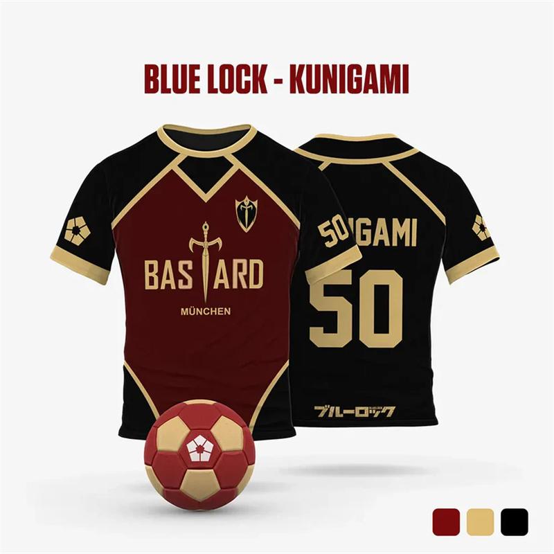 2025 Anime Blue Lock Yukimiya Trikot 3D-Druck Kinder Sport T-Shirt Mode Harajuku Manga Kurzarm Kinder Unisex T-Shirt Y2k Oberteile 140