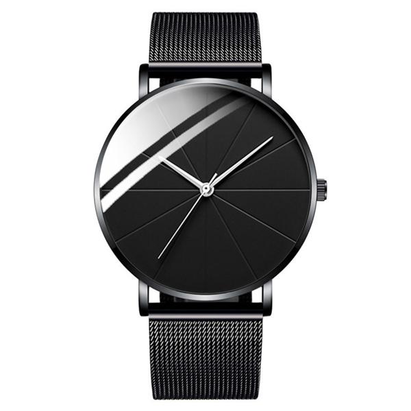 Mode Frauen Luxus Uhren Ultra-Dünne Business Rose Gold Mesh Edelstahl Uhren Uhr schwarz
