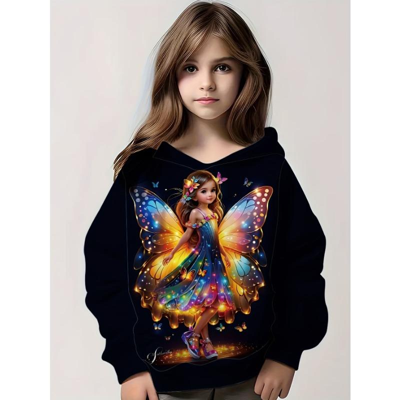 Kinder Kleidung Mädchen Hoodies Langarm Cartoon 3D Druck Kinder Frühling Herbst Kleidung Casual Niedlich Outdoor Kind Mädchen Kleidung Tops 130