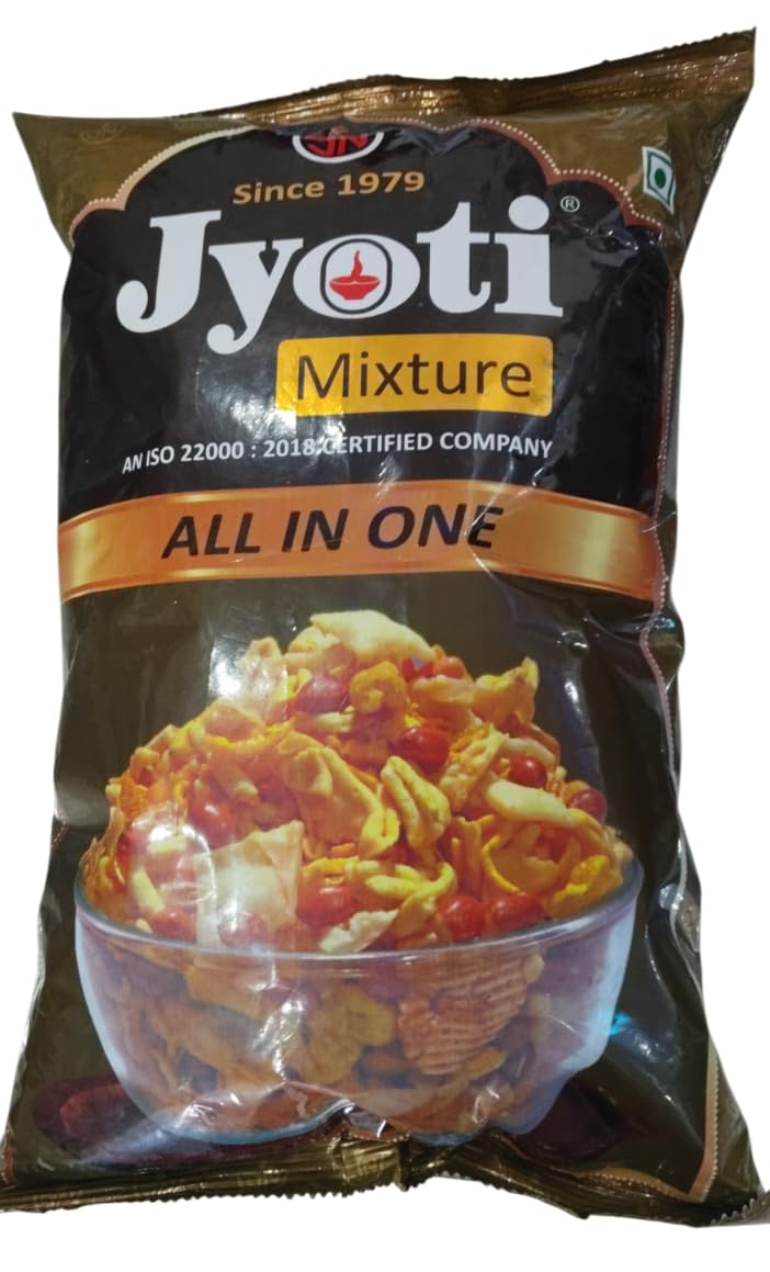 Jyoti Mixture Namkeen | Jyoti Mixture Cuttak Namkeen Allzeit-Favorit | Verzehrfertig | Authentischer Geschmack indischer Aromen | Pikant & Herzhaft
