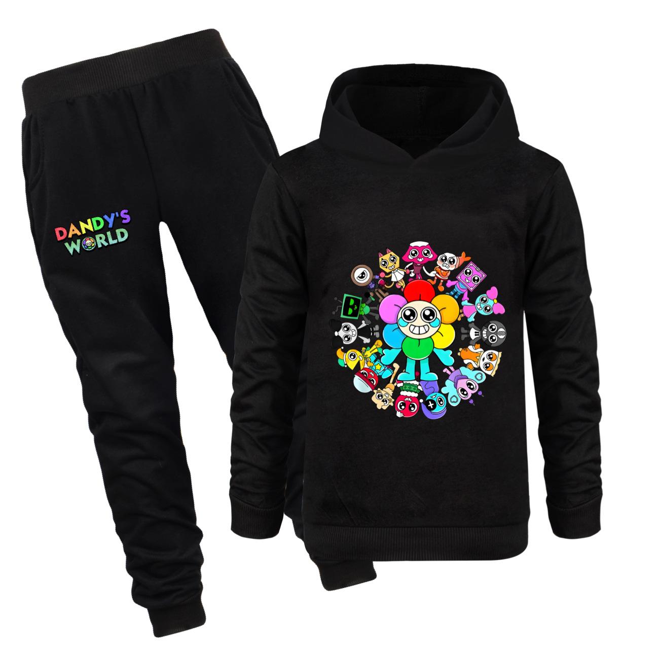 Dandys World Kinderkleidungsset Cartoon Kinderkleidung Hoodie+Hose 2-teiliges Set Kleinkind Jungen Mädchen Trainingsanzug Kinder 120