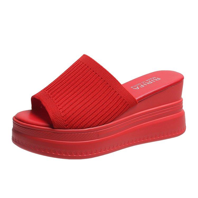 Neue Mode Damen Hausschuhe Damen Schuhe Gummi Strand Hausschuhe Damen Hohe Untere Rote Hausschuhe 2024 Sommer Schuhe Damen Hausschuhe 38 rot