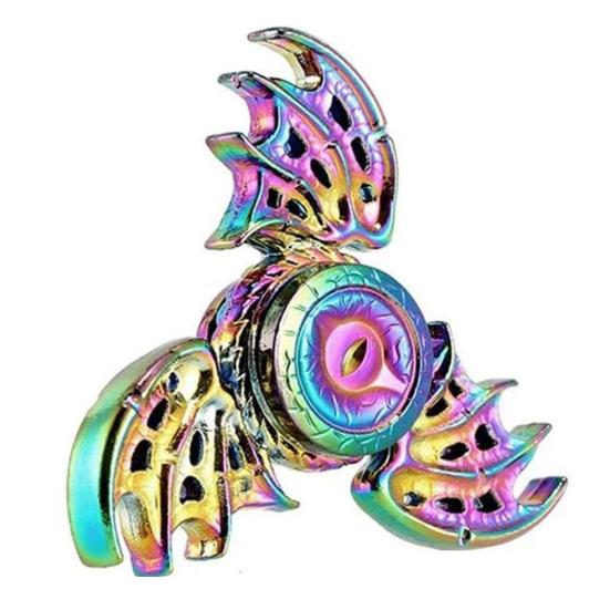 EDC Fidget Spinner Spielzeug Dreiblättriges buntes drehbares Gyro Neuheit Anti-Angst-Sensorspielzeug bunt