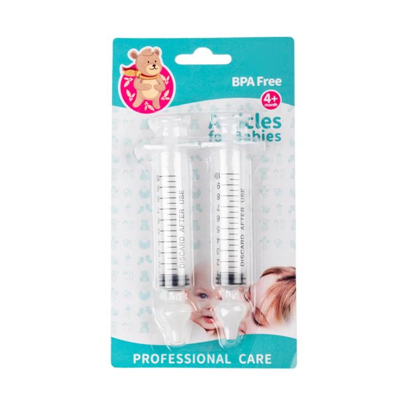 2 Stück Baby Nasenreiniger Rhinitis Nasenreiniger Nadelschlauch Baby Nasensauger Reiniger Spritze Baby Nasenspülung für Kinder 1 set-Transparency