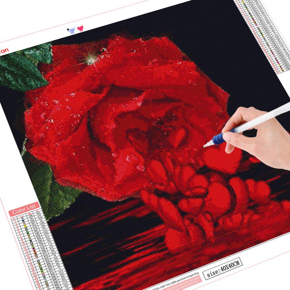 Diamant-Malerei 5D Rose Diamant Mosaik Blume Diamant Stickerei Kreuzstich volle Runde 30x30