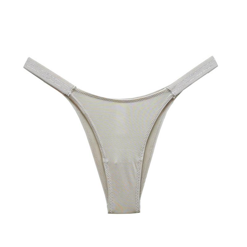 Europäische und amerikanische Unterwäsche mit niedriger Taille, sexy halbem Gesäß, Fitness-Übungen, Hüftheben, hoher Gabel, Bikini-Unterwäsche für Frauen XXL grau