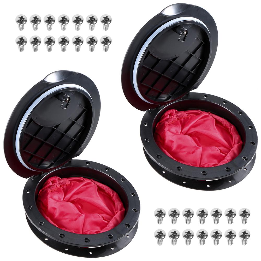 2 Packungen 9 Zoll Deckplatte Lukendeckel Kit mit Aufbewahrungstasche für Marine Schlauchboot Kajak Schlauchboot 2