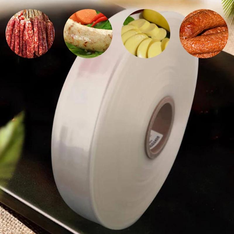 50 mm 6 m Lebensmittelqualitätshüllen für die Herstellung von Wurst, Salami und Hot Dogs. Kunststoffhülle für die Hygiene bei der Wurstherstellung M white