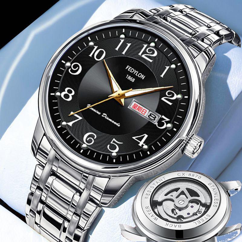 Neue vollautomatische nichtmechanische Uhr für das Jahr und die nationale digitale Herren-Quarzuhr mit Doppelkalender und leuchtender Uhr One