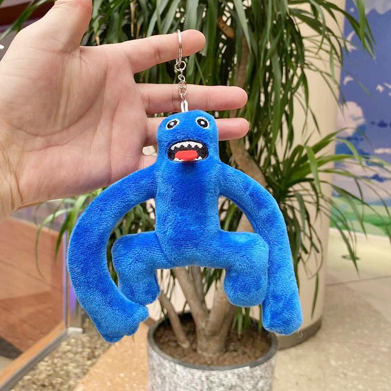 Roblox Rainbow Friends Plüsch Schlüsselanhänger Weich Gestopft Bunt Spiel Charakter Anhänger Tasche Rucksack Zubehör Für Spiel Fans Premium Qualität 10cm blue