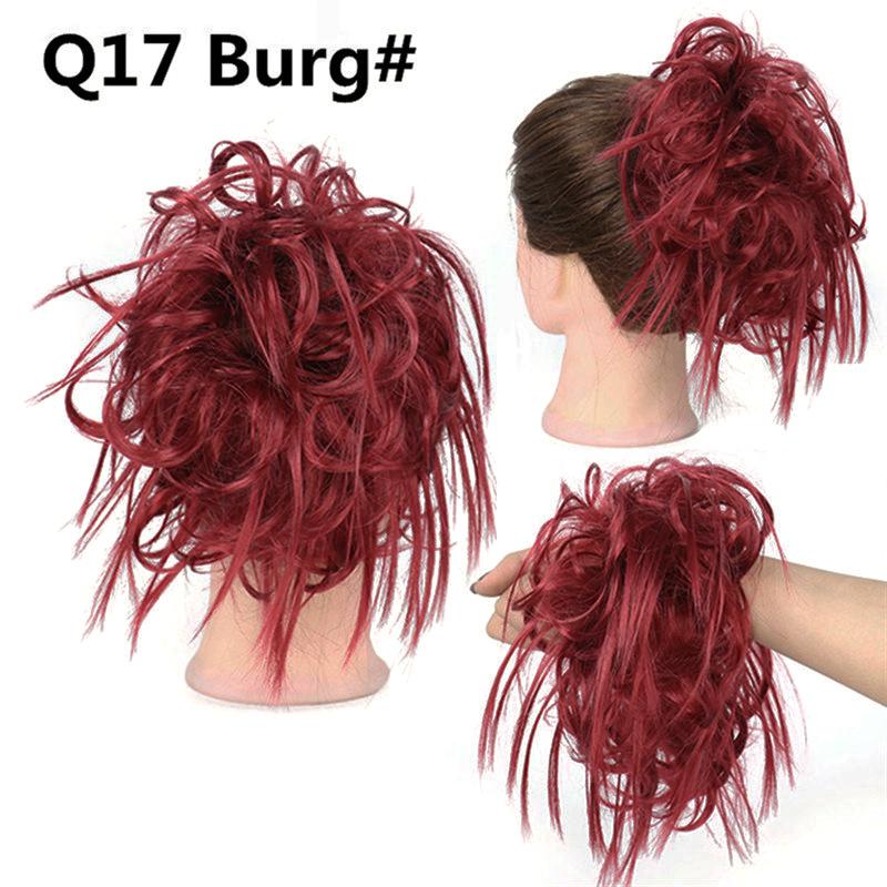 Zerzauste Hochsteckfrisur Messy Bun Haarteil Pferdeschwanz mit Gummiband Hochsteckfrisur Synthetische Haarverlängerungen Scrunchies Pferdeschwanz Haarteile für Damen