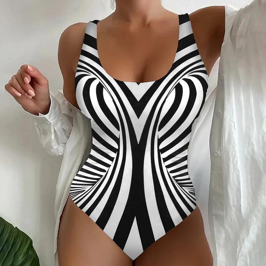 S-5XL Frauen Ein Stück Badeanzug 2024 Sommer 3D Druck Bademode Monokini Große Größe Bademode Push Up Badeanzug Maillot De Bain XXXL weiß