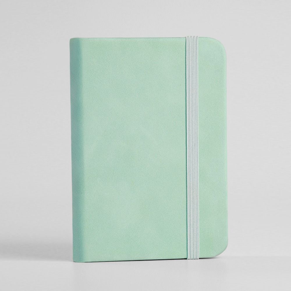 PU-Einband A7 Notizbuch Tasche Tagebuch Buch Schulbedarf Mini-Notizblock Bürobedarf grün