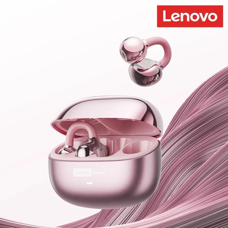 Originale Lenovo LE302 Bluetooth 6.0 Drahtlose Kopfhörer Ohrclip Kopfhörer Sport Musik Headset HIFI Stereo Geräuschunterdrückung Ohrhörer rosa