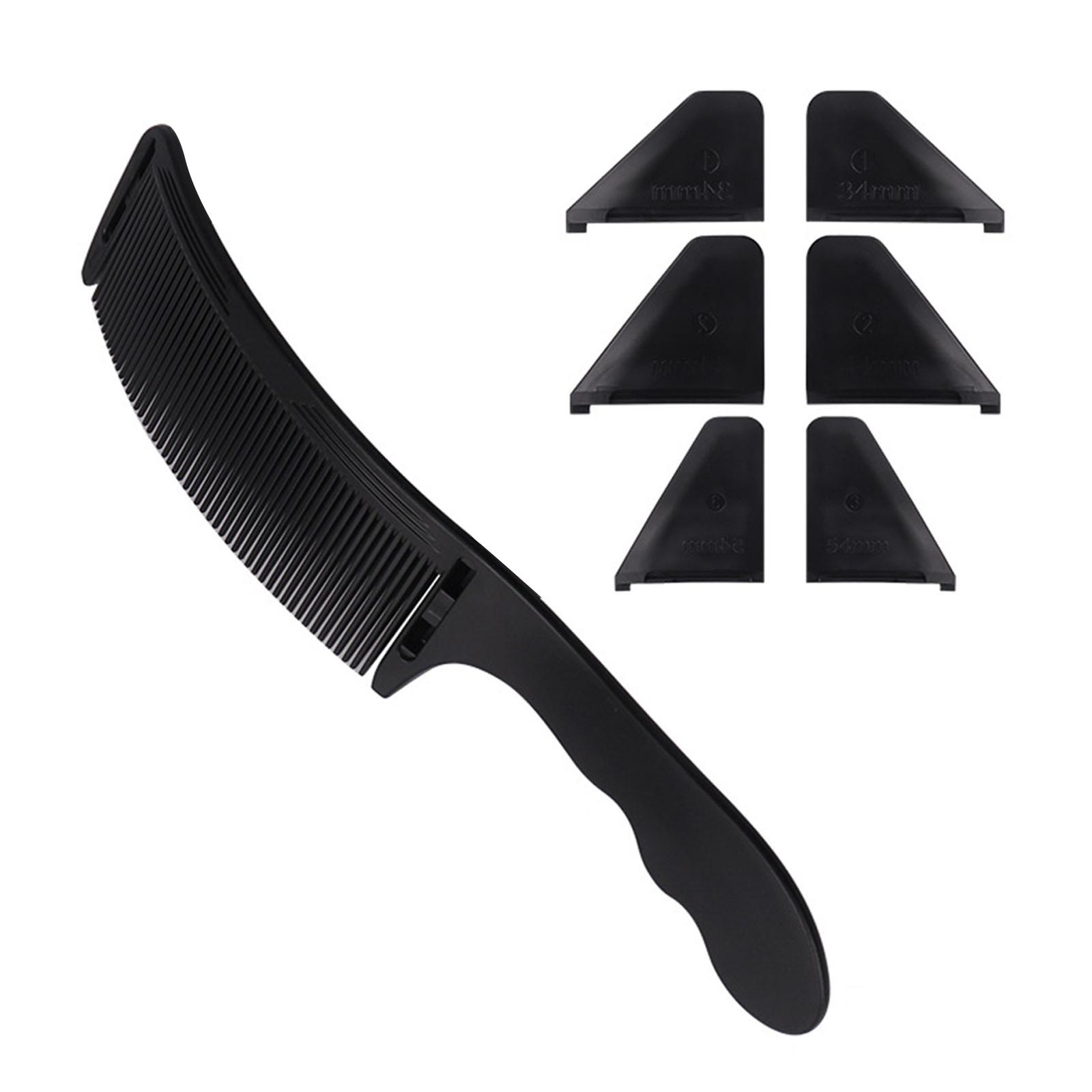 Gebogener Friseurkamm Professioneller Friseur-Stylist-Kamm Gebogener Friseur-Positionierkamm für Salon-Friseur-Haarstyling schwarz