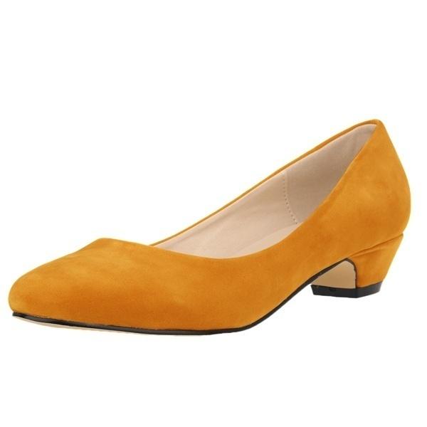 High Heels Flock Schuhe Frau Hohe Starke Heels Neue Frauen Pumpen Party Schuhe Spitz Frauen Schuhe 10 orange