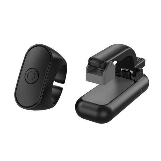 Bluetooth-kompatible Fernbedienung Scrollring APP Seitenumblättern Drahtlos Telefone Tablets Kameraauslöser Kurzvideo Fingerspitzen-Automatischer Klicker schwarz