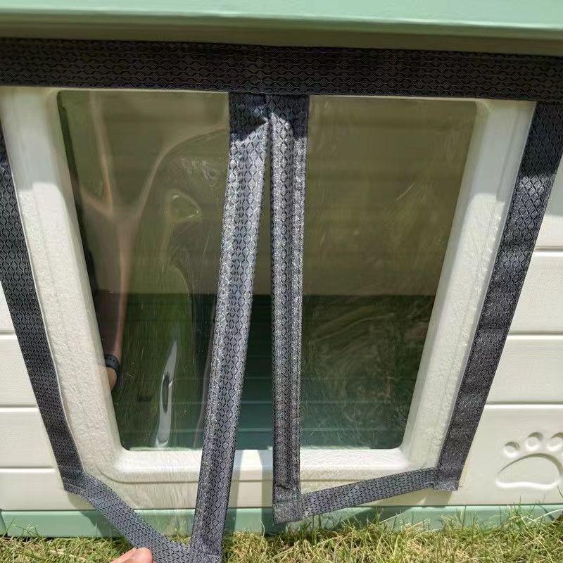 Wasserdichter und isolierter Winter-Haustürvorhang: Große Hundehütte & Katzenbett 20x20 cm gray