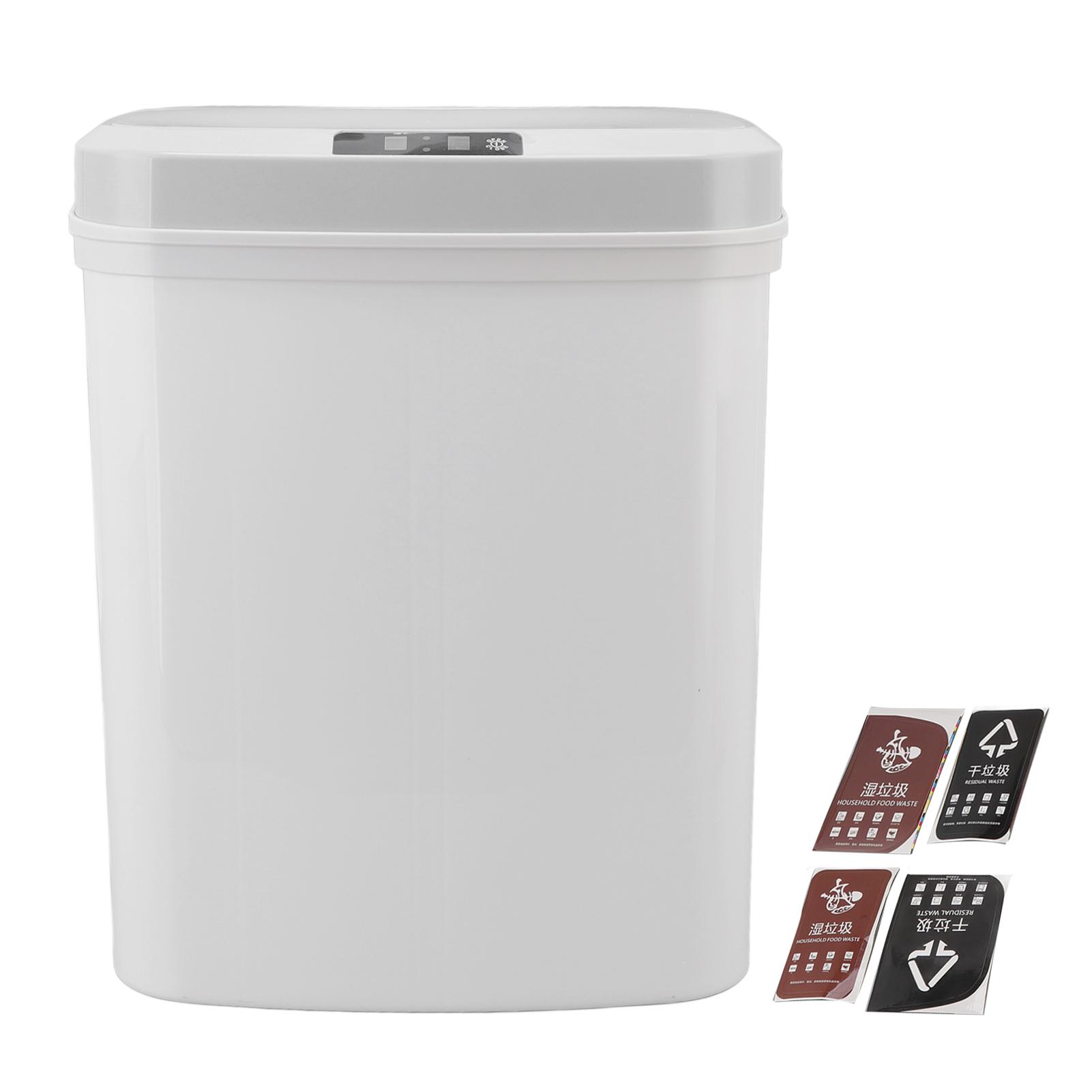 Intelligenter Mülleimer 16L Trocken-Nass-Trennung Schnelle Bewegungserkennung Automatisches Schließen Elektrischer Mülleimer für