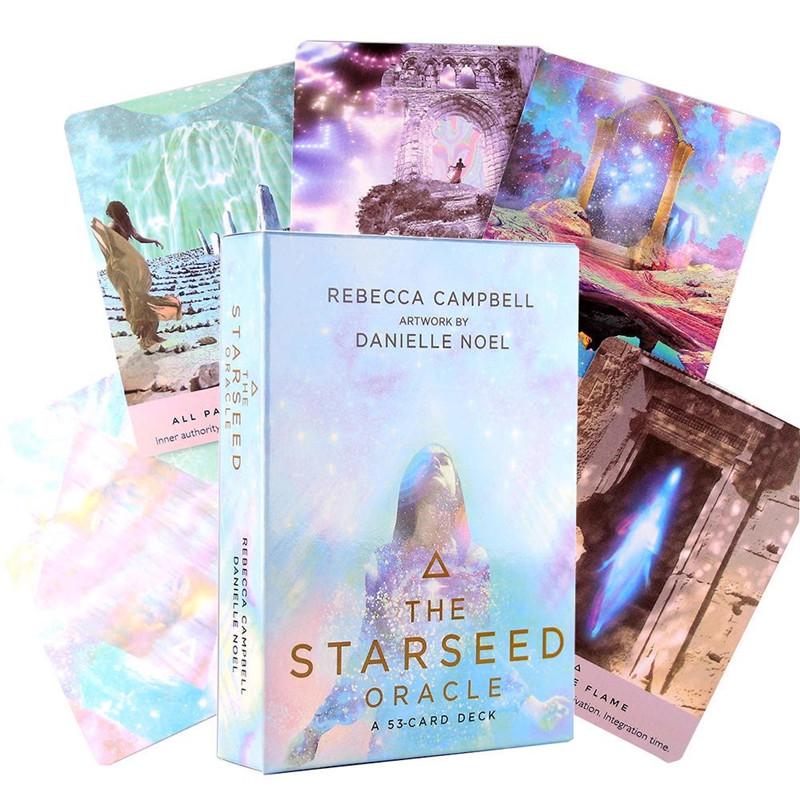 Das Starseed Oracle Cards-Handbuch Englisch Brettspiele Karten Familienparty Unterhaltung Tarotkarten Orakel