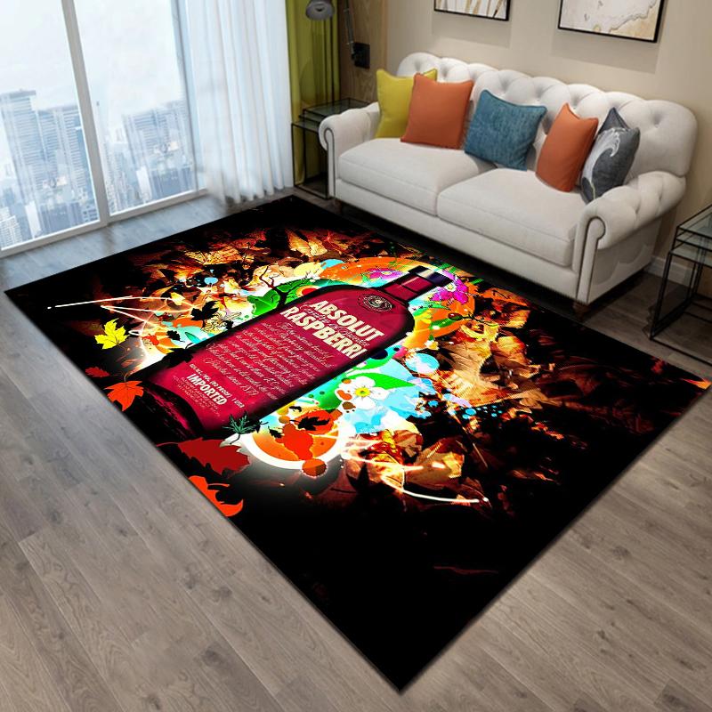 Absolut-Wodka Druckteppich Wohnzimmer Schlafzimmer Teppiche für Foto-Requisite Foto Geburtstagsgeschenk Teppiche für Schlafzimmer Alfombras 80cm x 160cm