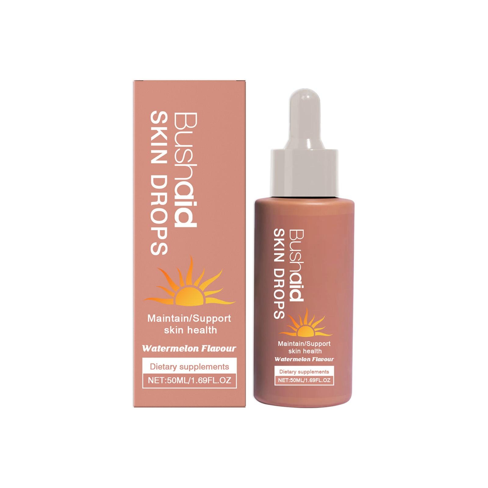 Selbstbräunungs-Gesundheitstropfen ohne UV-Exposition Gleichmäßig Ganzer Körper Nahrungsergänzungsmittel Ernährungstropfen 50ml One Size rosa
