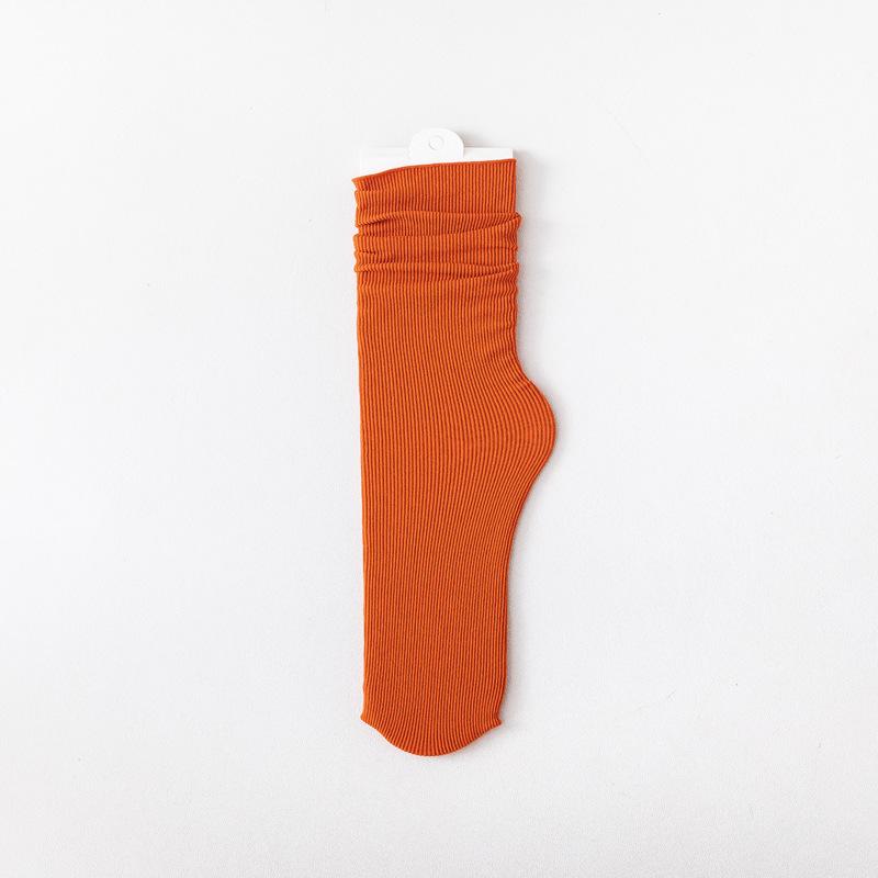 Frauen Damen Eis Seide Socken Sommer Ultra Dünne Kühle Socken Süßigkeiten Süße Atmungsaktive Socken Calcetines De Mujer Femmes Chaussettes orange