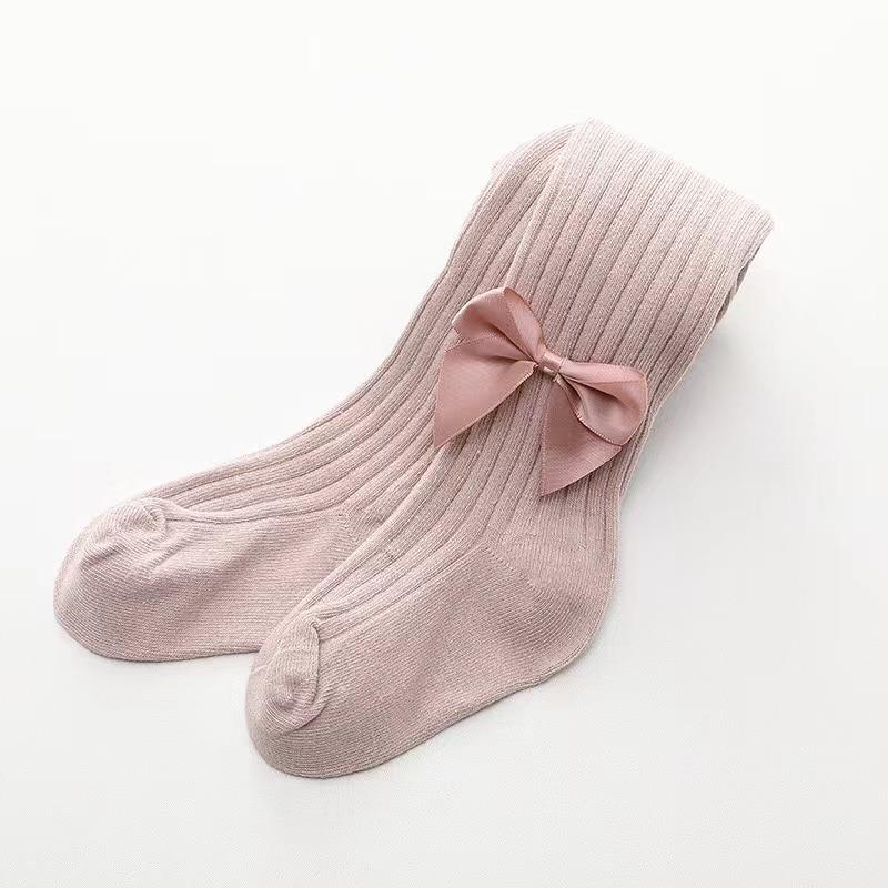 Strumpfhosen für Säuglinge Neugeborene Kleinkinder Baumwolle Eng für Kinder Frühling Herbst Baby Mädchen Strumpfhosen Schöne Bowknot Mesh M rosa