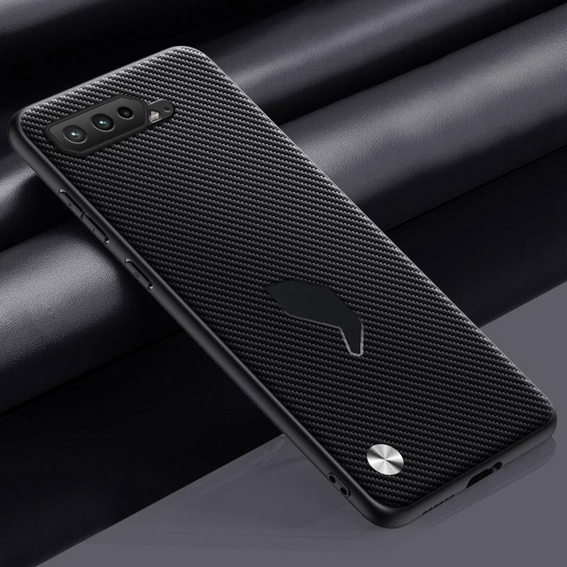 Luxus PU Lederhülle für Asus ROG Phone 5 S 5S Rückseite Matte Silikon Vollschutz Handyhülle für Asus ROG Phone5 S 5G For ROG Phone 5S matte schwarze