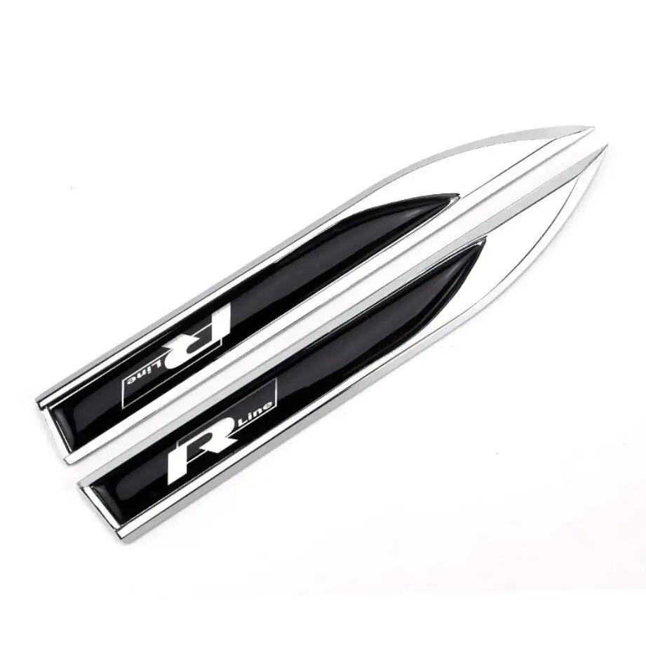 1 Paar 3D Metall R line Autoaufkleber Zubehör Kotflügel Emblem Aufkleber Für Polo Golf 6 Passat B6 T5 TSI