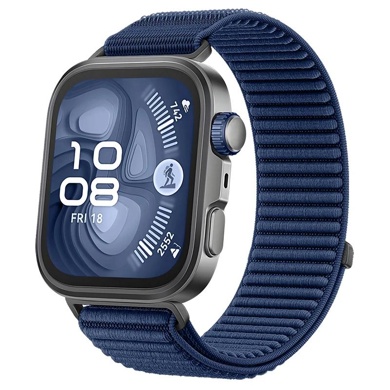 Nylon geflochtenes Schlaufenarmband für Huawei Watch Fit 4 3 Sport Atmungsaktives Armband für Huawei Watch Fit 4 Pro Armband Correa Huawei Fit 4 Pro himmelblaue