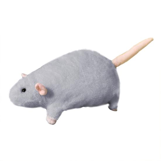 Großes Maus Plüschtier Realistische Ratte Stofftier Niedliches Maus Plüschtier für Streiche Gags Einzigartiges Geschenk für Nagetierliebhaber 35cm grau