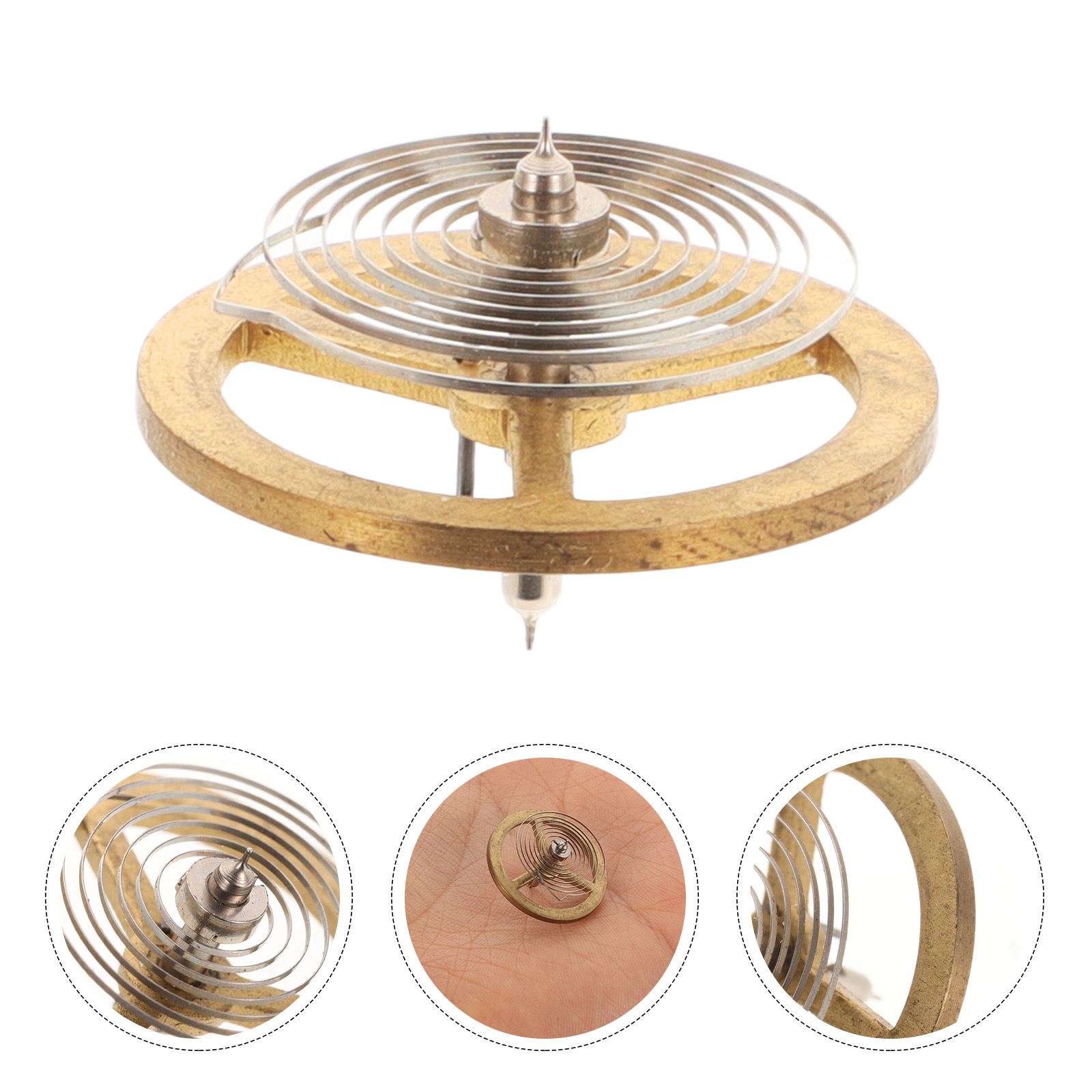 1 Satz Eisen Uhr Unruh Satz Mechanische Uhr Zubehör Vintage Wecker Ersatzteil DIY Uhr Reparaturset