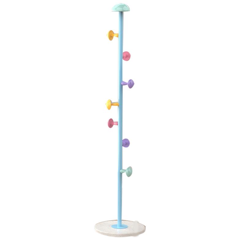 Ständer Kleiderständer Metall 7 Haken Abnehmbar Haushaltsware Stehender Kleiderständer für Schlafzimmer Frisches Gelb Far Peak Blue 167cm