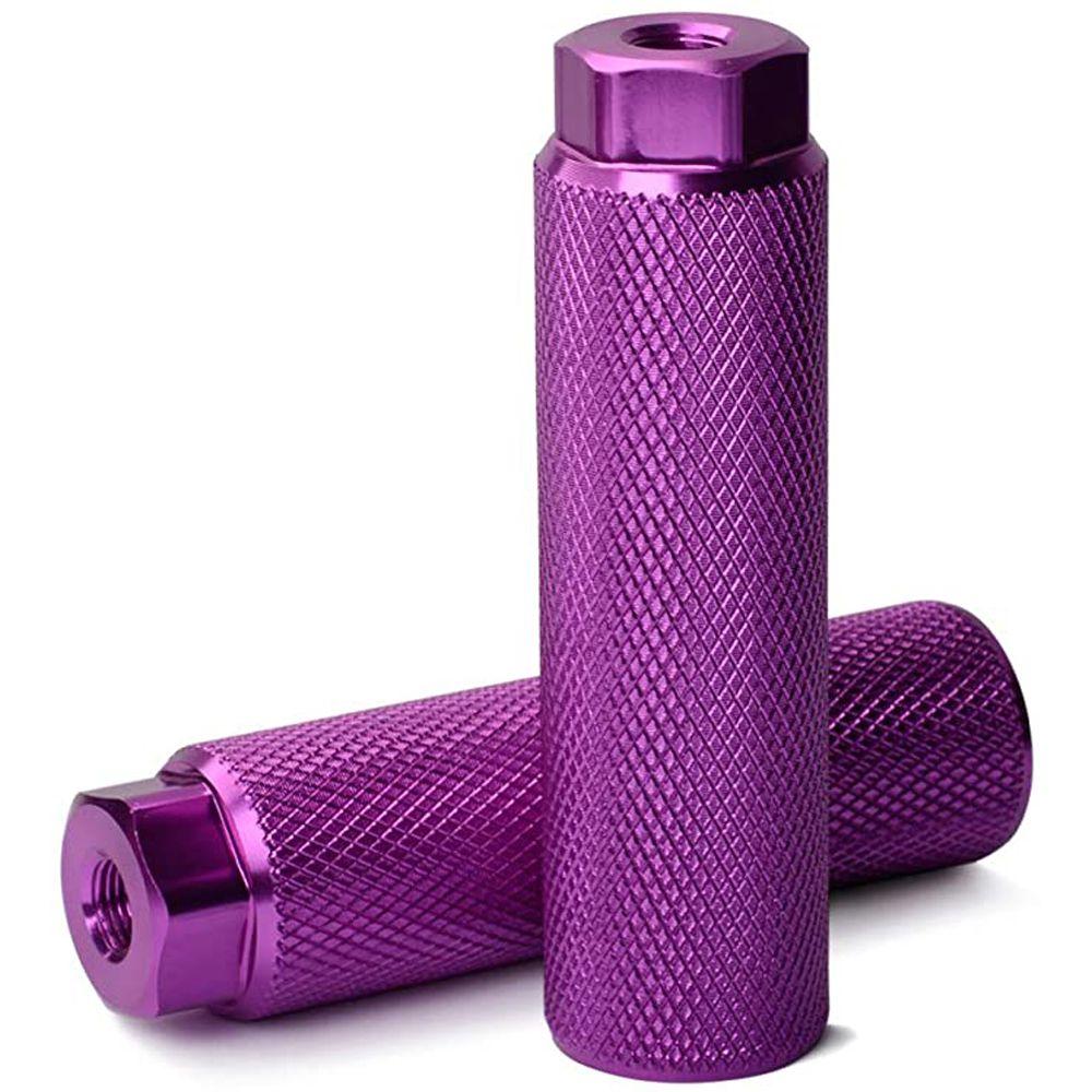 Rutschfeste Stunt-Pegs BMX-Pegs Hintere Pegs Fahrrad-Fußrasten Fahrradachse Pedal Fahrrad-Pegs Fahrrad-Fußrasten violett