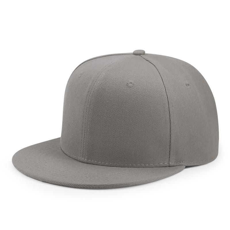 Übergroße Große Fitted Caps Big Bone Man Übergröße Blank Baseballcap Schlichte Geschlossene Sportmütze Herren Damen Flacher Schirm Einfarbige Mützen 59cm graue