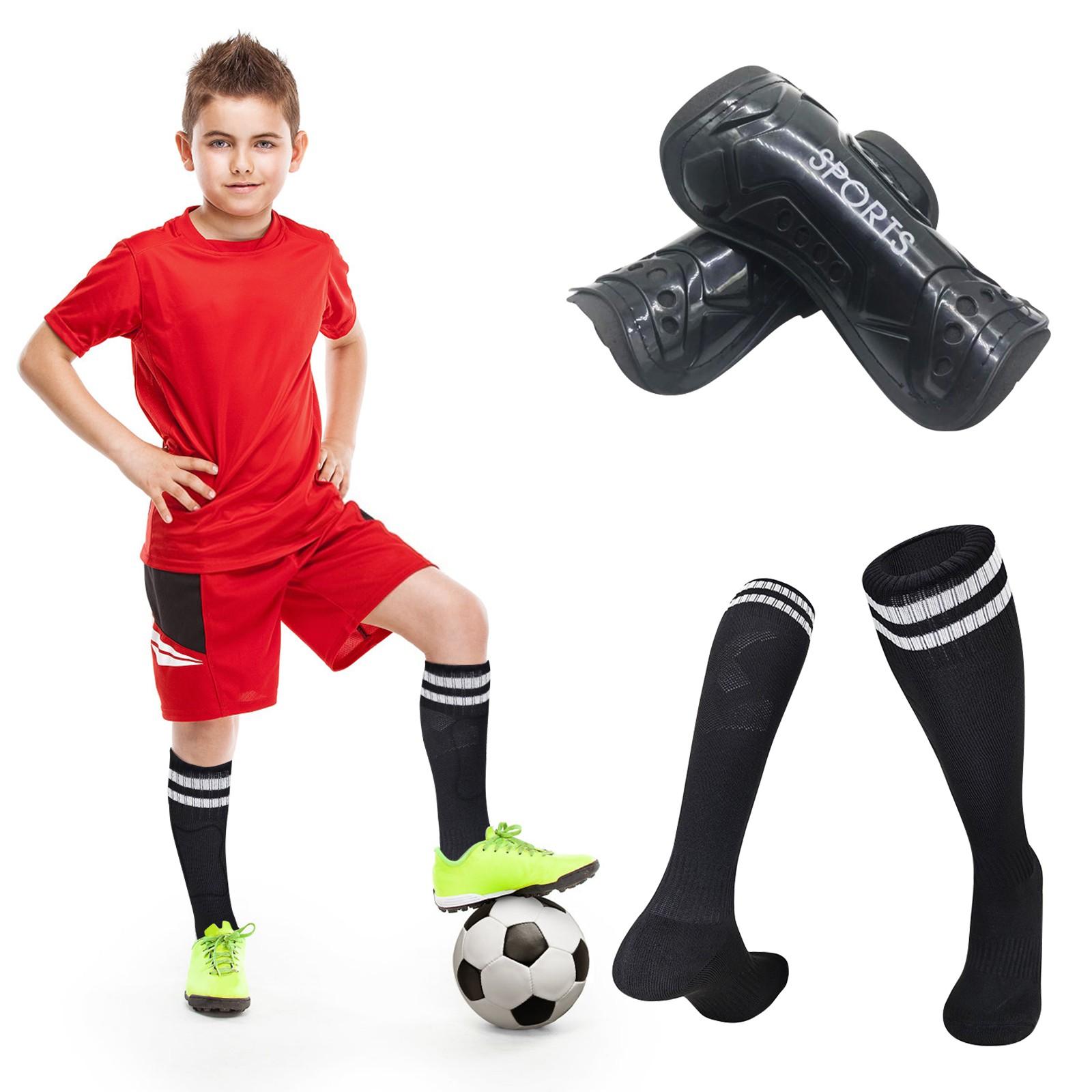 Kinder Fußball Schienbeinschoner Fußballsocken Jugend Fußball Schienbeinschoner Fußballsocken M schwarz