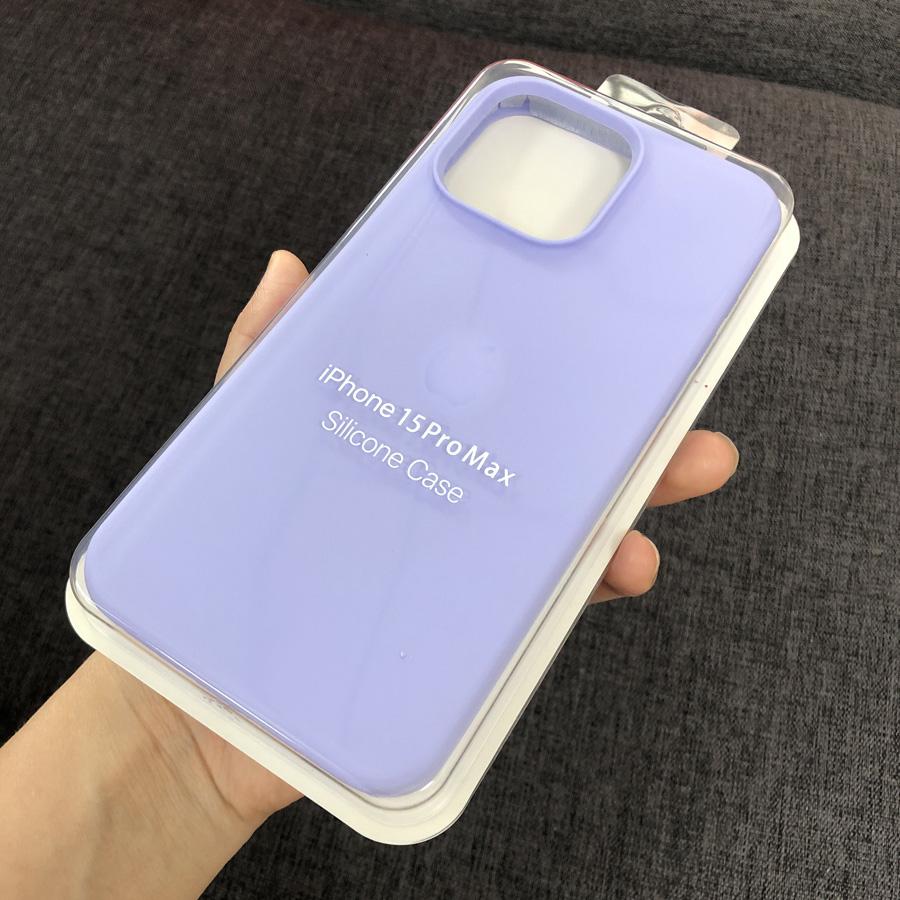 Ins Chic Flüssigsilikon Vollständig abgedeckte weiche Gel-Gummi-Telefonhülle Schutzhülle für iPhone 16 15 14 Pro Max 14Plus 15Plus XR XS Max 11 12 13 Pro Max iPhone XS Max licht lila