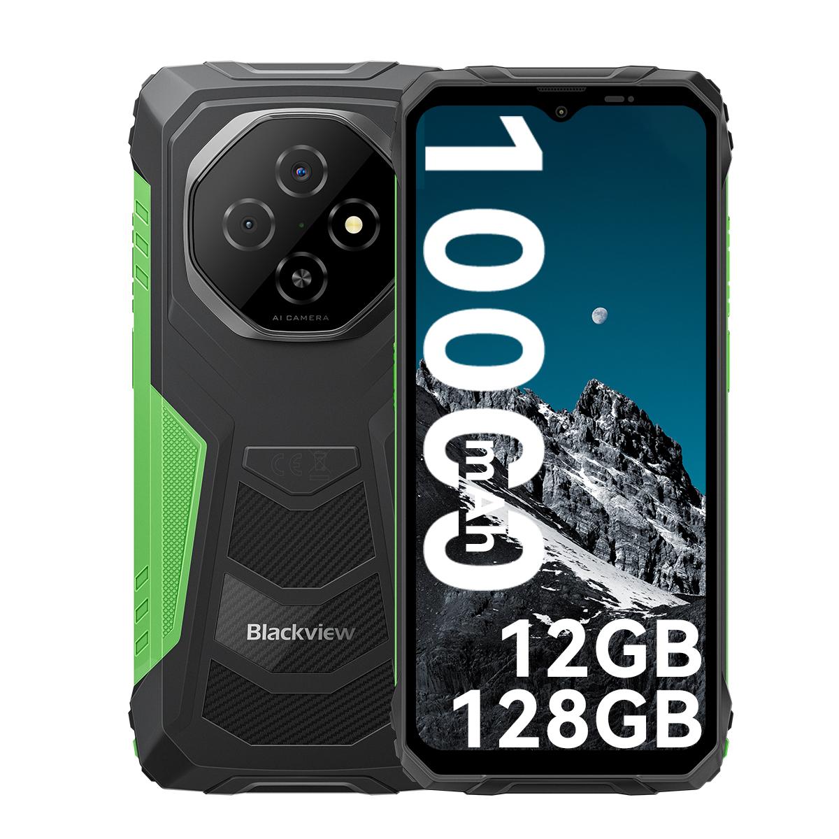 Blackview FORT 1 5G 4/6GB 128/256GB Android 15 Robustes Smartphone 6,56 Zoll 90HZ Mobiltelefon 11000mAh 4GB+128GB only cellphone grün