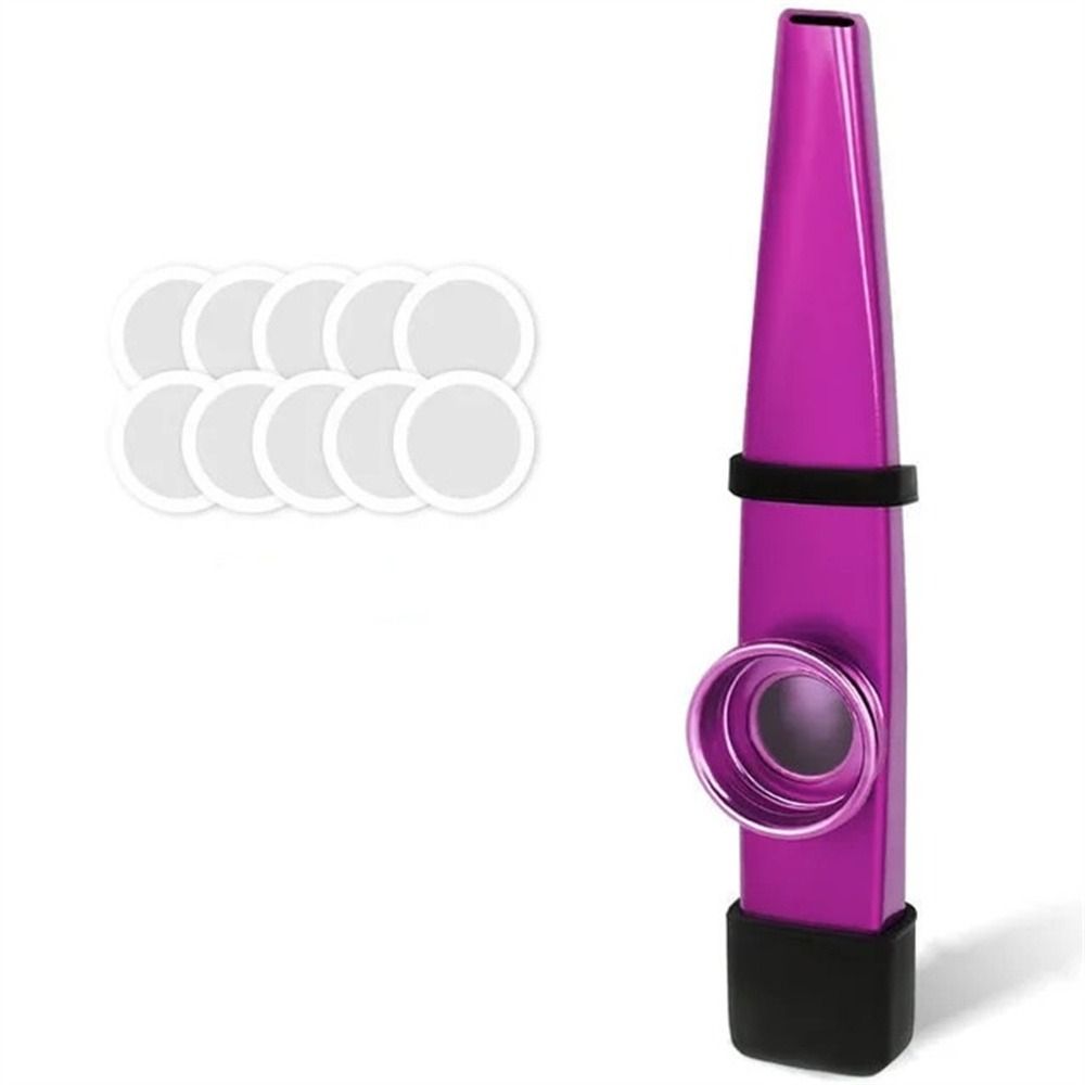 Einfaches Design Kazoos Flöten Membranmund Kazoos Bestes Geschenk Metall Kazoos Musikinstrumente violett