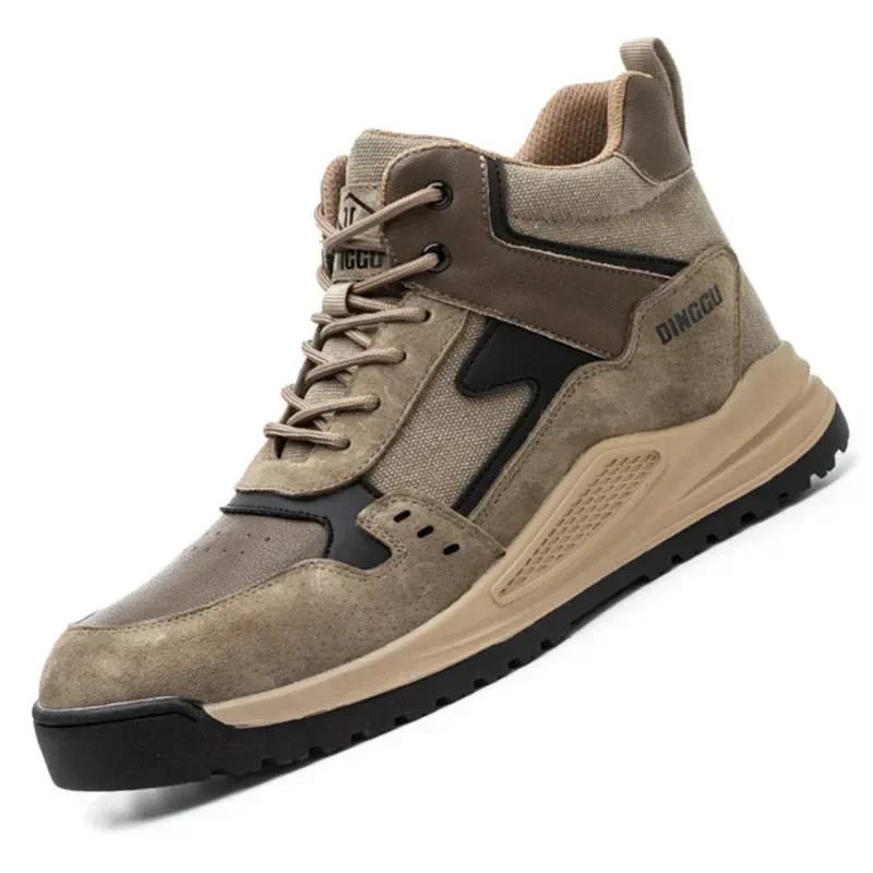 Sicherheitsschuhe Herren Stahlkappe Arbeitsschuhe Anti-Smashing Anti-Pannen Unzerstörbare Arbeitsschuhe Schutzsicherheitsstiefel 39