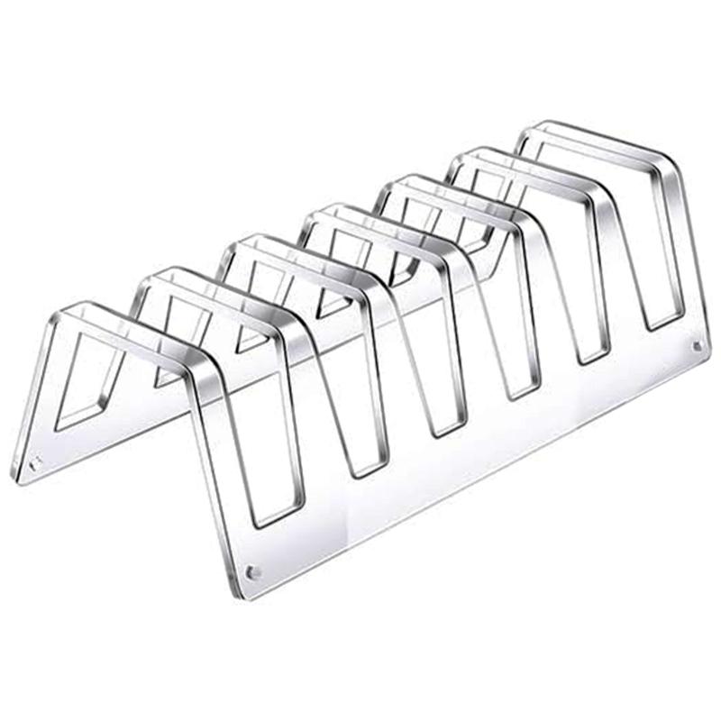 Eleganter Geschirr-Ausstellungsständer Acryl-Tellerhalter mit 6 Schlitzen Tellerständer zum Präsentieren von Geschirr 1