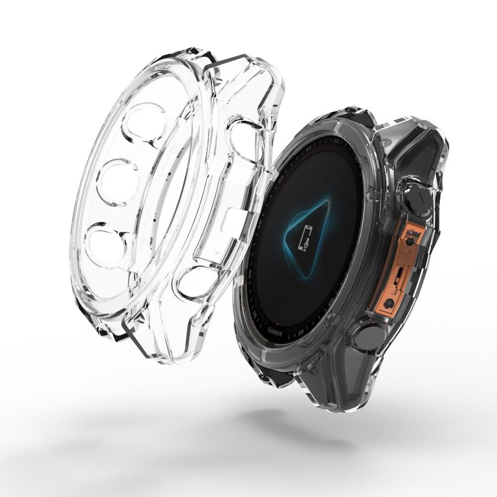TPU-Gehäuse für Garmin Fenix 8 43 mm 47 mm 51 mm Schutz Samrt-Uhrenarmbandschale Fenix8-Abdeckung Stoßfängerhaut Shell-Zubehör For Fenix 8 47mm transparent
