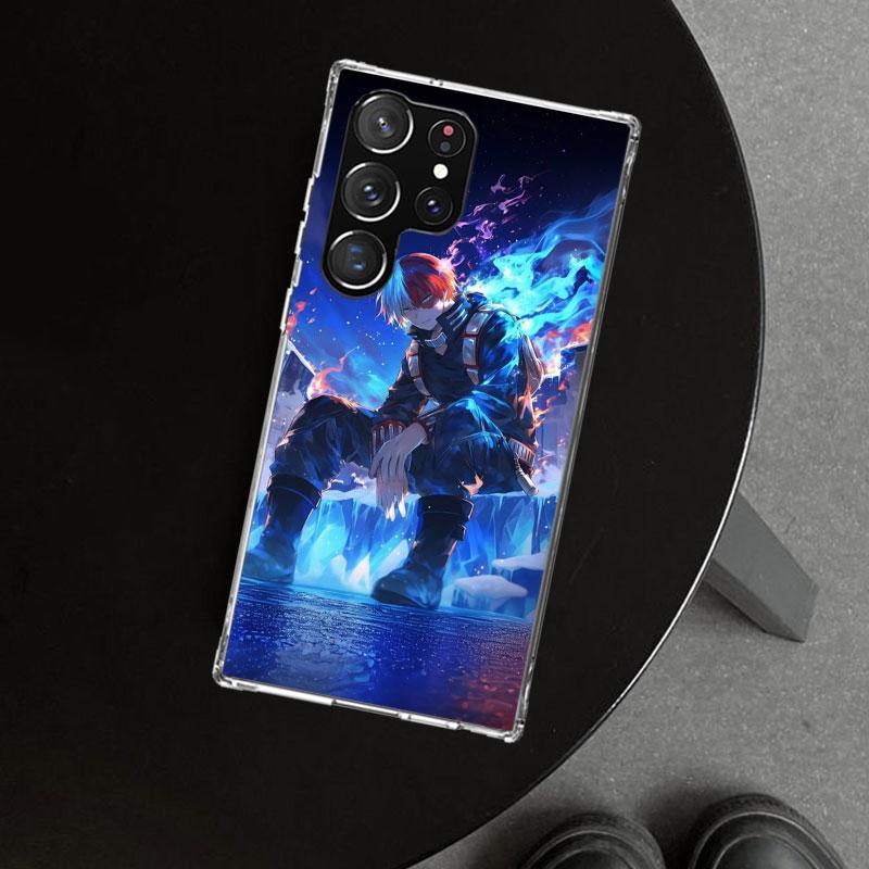 Todoroki Shoto MHA My Hero Handyhülle Cover für Samsung Galaxy S26 S25 Edge S24 S23 Ultra S22 Plus S21 FE S20 + Kunst Maßgeschneidert F Samsung S21 FE